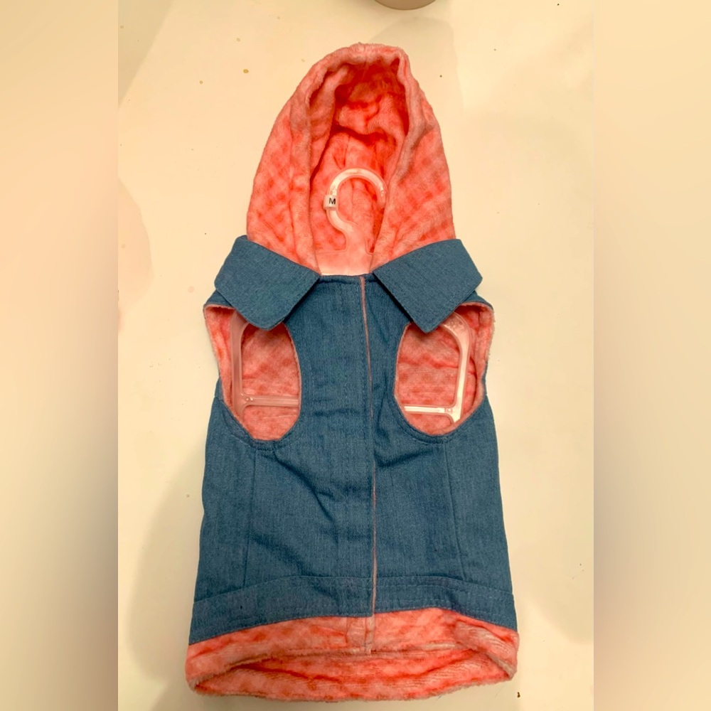NEW Dog Blue Jean & Pink Hoodie
